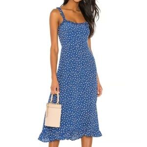Faithfull the brand blue dress